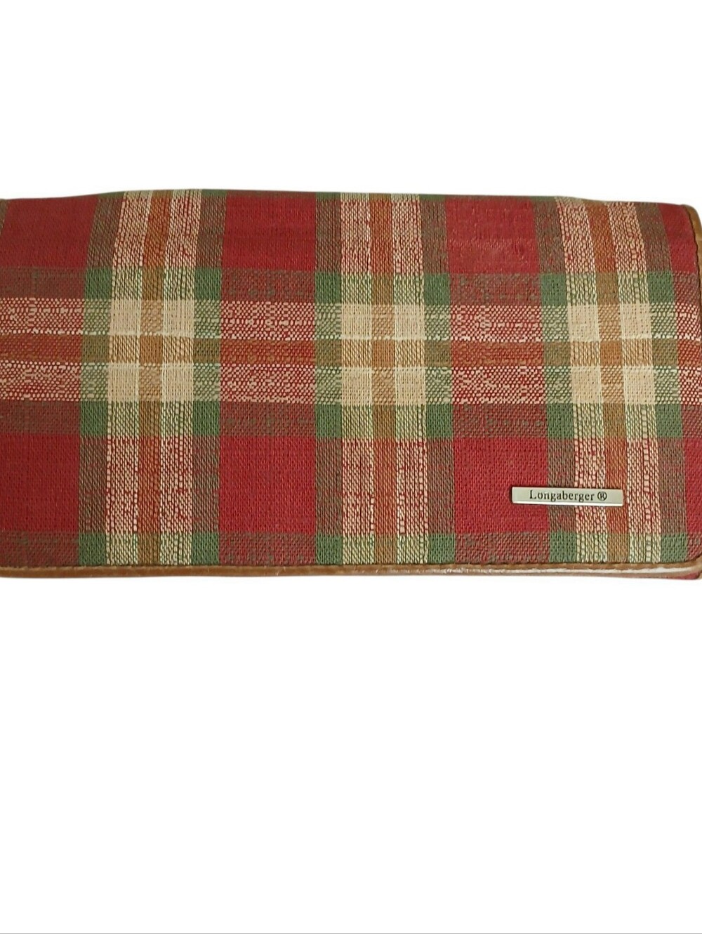 Longaberger Homestead Madras Plaid Wallet Tartan Cottagecore Country